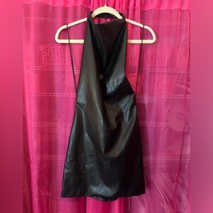 Zara Faux Leather Dress Size Medium